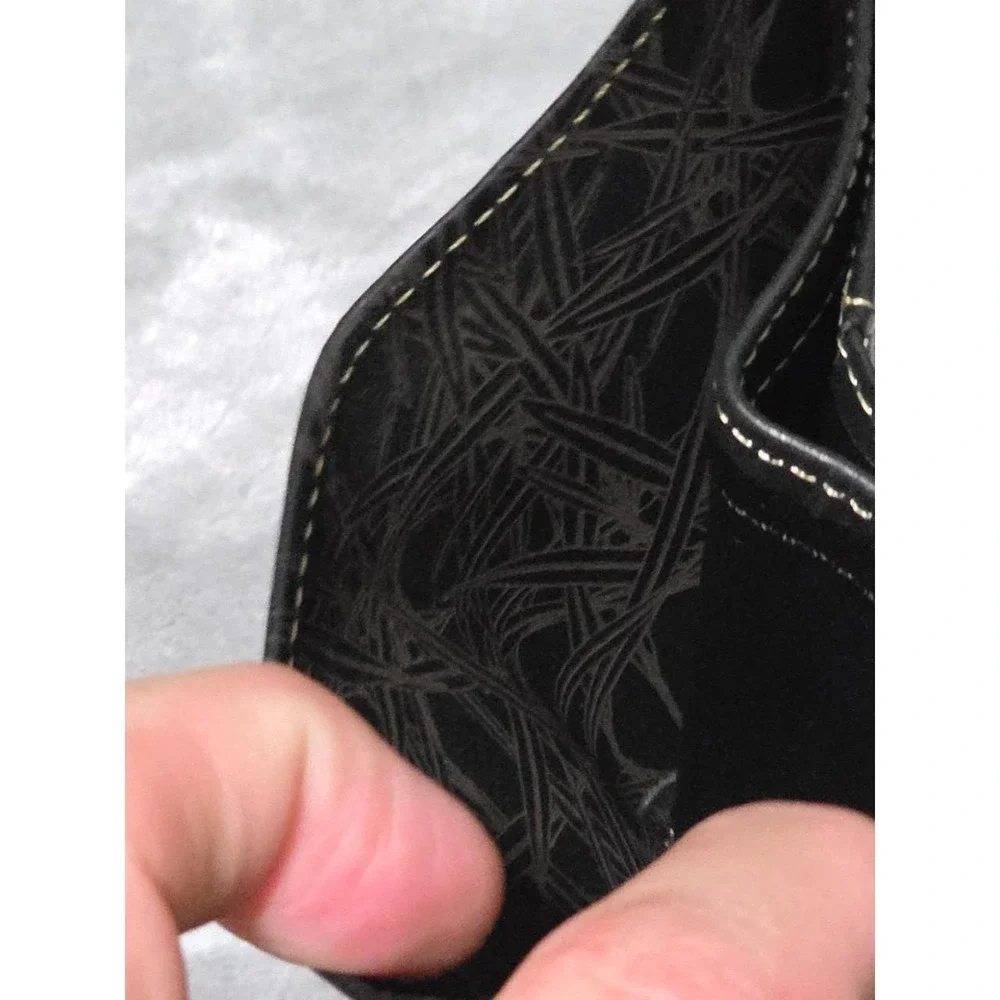 Cole Haan Black Bifold Men's Wallet with Emblem Logo and Outside Design